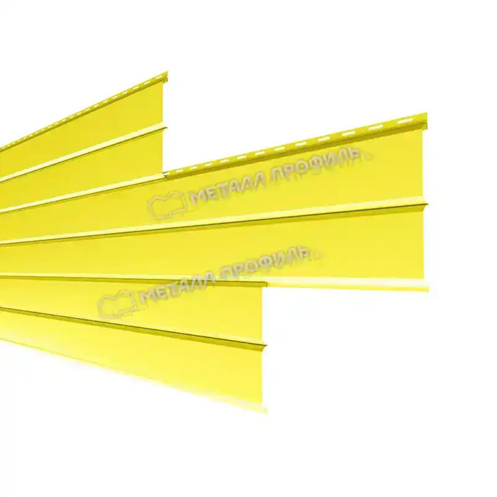 Металлический сайдинг Lбрус-XL-Н Металл-Профиль ПЭ RAL 1018 Желтый цинк 14х335